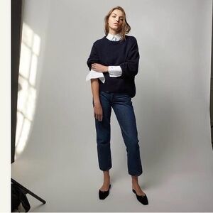 T. Line Classic Navy Crewneck Sweater - Women